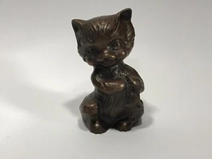 Figurine Kitten Figurine from Aluminum Alloy Casting Kitty USSR. - Picture 1 of 12