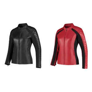 Rusty Stitches Women's Leather Jacket Donna - With Protectors Thermal Lining - Picture 1 of 7