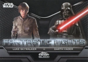 Star Wars Chrome Black 2023 Fantastic Fights FF-13 Luke Skywalker & Darth Vader - Picture 1 of 1