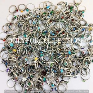 Masse Mehrstein Edelstein 925 Sterling Silber vergoldet 100 Stück Ringe Konvolut Schmuck - Bild 1 von 3