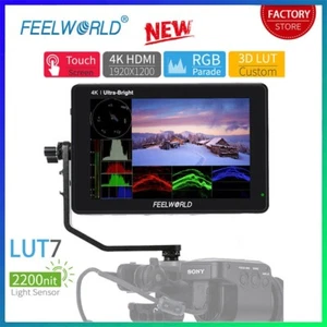FEELWORLD LUT7 7 Inch Camera Field Monitor 3D LUT 2200nits Touch Screen 4K HDMI - Picture 1 of 9