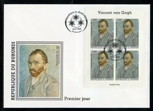 BURUNDI 2022 VINCENT van GOGH SELF PORTRAIT SHEET FDC - Picture 1 of 1