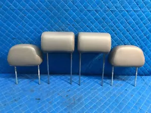 03-06 FORD EXPEDITION FRONT REAR HEAD REST HEADREST Set Gray LEATHER - Picture 1 of 6