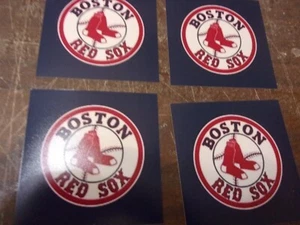 JUEGO DE 4 POSAVASOS BOSTON RED SOX NUEVOS HECHOS A MANO ENVÍO RÁPIDO - Imagen 1 de 2