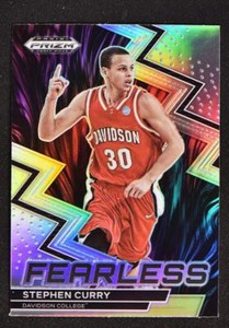 2023-24 Prizm Draft Picks Fearless Silver #17 Stephen Curry - Davidson Wildcats