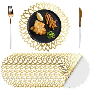 100 Pcs Round Paper Placemats Disposable Table Mats for Home Party Dining Table - Picture 1 of 6