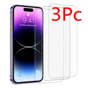 3pz Pellicola Protettiva Schermo per iPhone 15 14 13 12 Pro Max Plus Pro Vetro Temperato - Foto 1 di 5