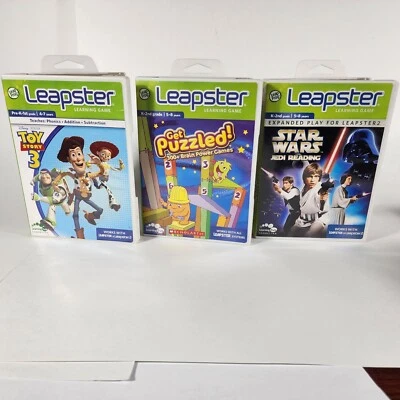 LeapFrog Leapster/Leapster 2 Learning Game Cartridges-Lot of 3 Games With Cases - Image 1 of 4