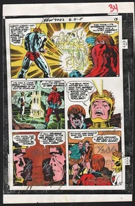 NEW GODS 6 1972 PG 12 COLOR PRODUCTION ART SIGNED JACK KIRBY ANTHONY TOLLIN COA - Picture 1 of 6