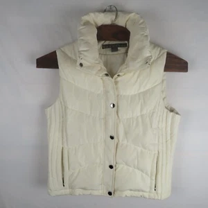 Kenneth Cole Reaction Womens Down Puffer Vest Jacket Full Zip Sz 2XL Ivory White - Picture 1 of 5