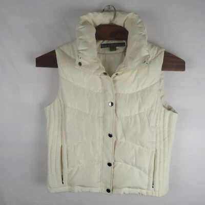 Kenneth Cole Reaction Womens Down Puffer Vest Jacket Full Zip Sz 2XL Ivory White - Image 1 of 4