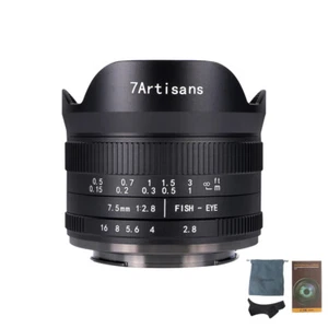 7artisans 7.5mm F2.8 II Manual Wide Angle Fisheye Lens For M43/Sony E/FX/EOSM/Z - Picture 1 of 16