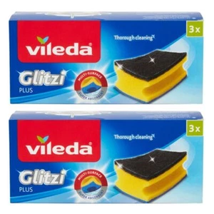 Vileda Glitzi Plus Waschschwamm mit antibakteriellem Mantel - 3er Packungen - Bild 1 von 1