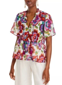 JOHNNY WAS X-Large CALANTHE EMPIRE WAIST Cotton Top Shirt NWT - Picture 1 of 6