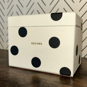 Caja de recetas Kate Spade New York 40 tarjetas de recetas de doble cara punto decorativo cocina - Imagen 1 de 9