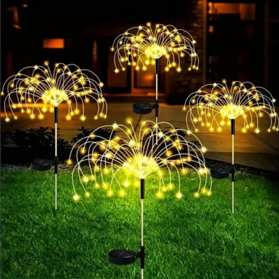 200LEDs Solar Fireworks Lights Outdoor Waterproof Solar Garden Lights 8 Modes  - Image 1 of 4