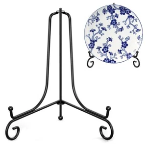 2Pk Metal Black Display Easel 6.75" Stand Book Photo Plates Picture Frame Holder - Picture 1 of 1