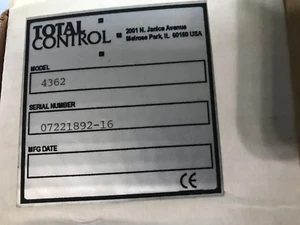 TOTAL CONTROL PRODUCTS 4362 FANUC Panel Medidor 0-10V 4-20mA Entrada Nuevo - Imagen 1 de 2