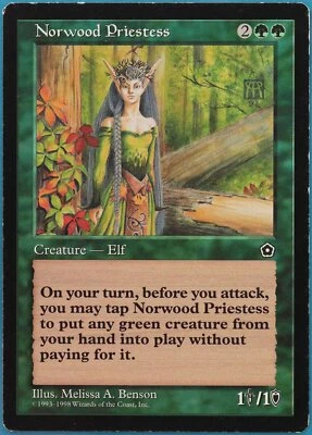 Norwood Priestess Portal Second Age PLD Green Rare CARD (417989) ABUGames - Image 1 of 2
