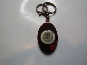 1962 1963 1964 Ford Galaxie 390HP 390 Alto Rendimiento Logo Llavero Rojo Cromo - Imagen 1 de 2