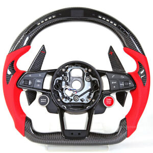 Audi Carbon Fiber Steering Wheel for All Model with Paddle (Supports old to new)