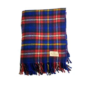 Campomar Argentina Tartan Plaid Stadium Blanket Fringed Wool Throw - Picture 1 of 5