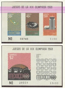 Mexico Olympic Games 1968 4 blocks mint witnout hinge  - Picture 1 of 2