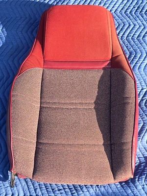 83-93 CHEVY S10 BLAZER JIMMY FRONT Drivers Seat Upper Cushion RED grey BUCKET OE - Image 1 of 4