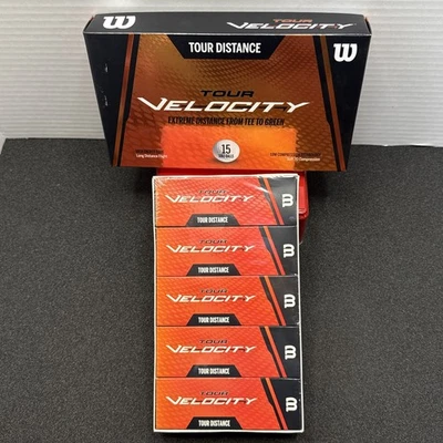 Wilson Tour Velocity 15 Pack Golf Balls White Soft 70 Long Distance Low Comp NEW - Image 1 of 4