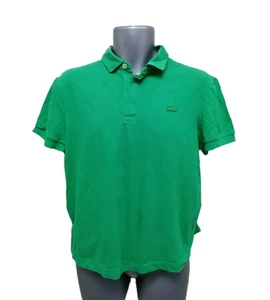 LACOSTE Green Polo Shirt - Size 4 (M) - Embroidered Crocodile LOGO - Picture 1 of 11