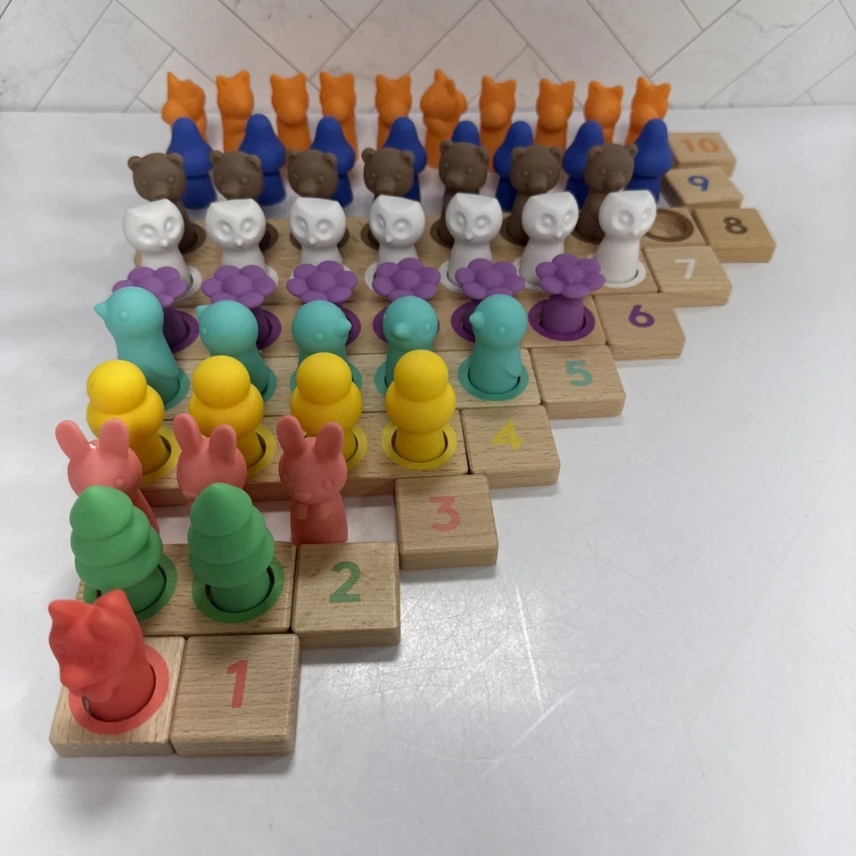 Lovevery Montenassorri Matemáticas Número Azulejos Número Sentido Número Contadores Set INCOMPLETO Foto 1 de 4