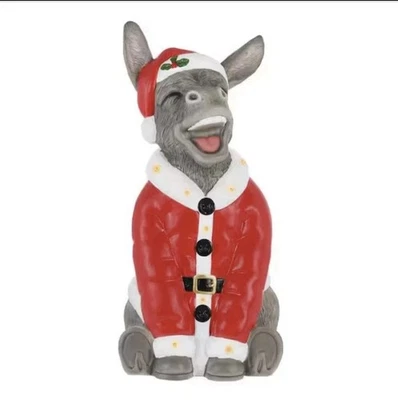 Christmas Donkey 2.5ft Blow Mold LED 2025 Home Depot Home Accents New In Hand - Image 1 of 4