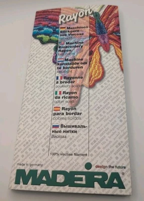 Madeira Rayon Machine Embroidery Color Card Thread Chart - Image 1 of 4