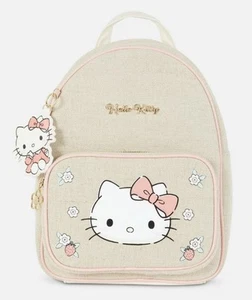 Sanrio Hello Kitty Linen Backpack 13”x10” NEW with Tags Purse - Picture 1 of 5