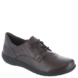 NEW DAVID TATE BROWN LEATHER COMFORT OXFORD LOAFERS SIZE 8 WIDE $99 - Picture 1 of 4