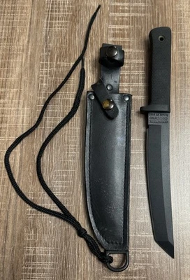 Cuchillo de colección Cold Steel Recon Tanto con funda de cuero carbono V 13RT EE. UU. Foto 1 de 4