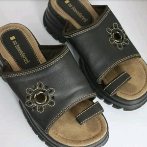 Sandalias De Colección Y2K No Boundaries Marrón Gruesas Plataforma Punta Anillo Bobbie Talla 10 - Imagen 1 de 14