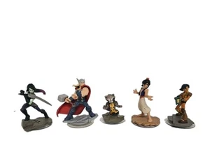 Disney infinity figures lot of 5 Thor Gamora Rocket Ezra Aladdin - Picture 1 of 7