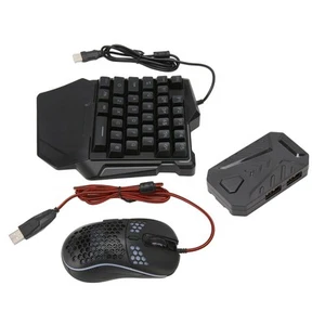 Keyboard And Mouse Converter Set Wired RGB Half Gaming Keyboard With Wired Mo FY - Afbeelding 1 van 24