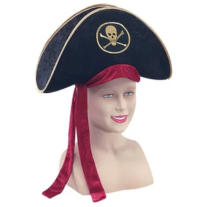 Bristol Novelty BH304 Pirate Hat Deluxe Velvet, Unisex-Adult, One Size - Picture 1 of 1