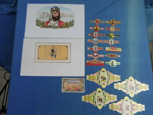 CHROMO BELLE SERIE ANCIENNES ETIQUETTES BAGUES A CIGARE + BOITE TOBACCO CIGARS - Imagen 1 de 1
