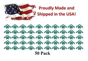 50 PLASTIC GREEN Roof Ice Guard Snow Guard Stops for Standing Seam Metal Roofing - Picture 1 of 14