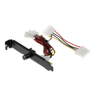 3 Kanäle 3pin PC Kühler Lüfter Drehzahlregler PCI-Halter 12V - Afbeelding 1 van 10