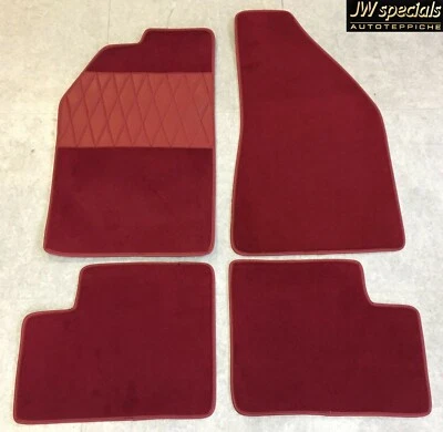 Alfombra de Coche para Fiat 130 Coupé Dkl.rot Terciopelo Sintética Nuevo 4teilig - Imagen 1 de 4
