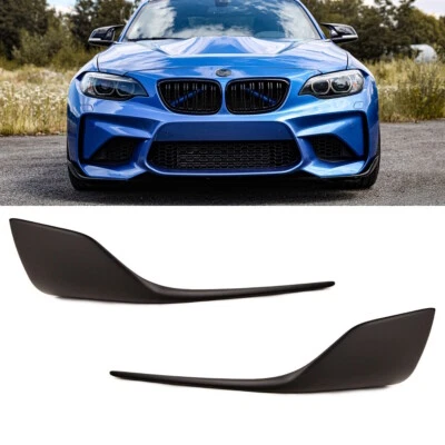 Sport-Performance Flaps Spoiler SET Schwarz Matt passt für BMW F87 M2 Stoßstange - Bild 1 von 4