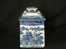 Blue Willow RINGTONS LIMITED TEA MERCHANTS Biscuit Jar