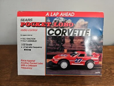 RARE* Vintage Sears Radio Controlled Pocket Lobo Corvette 54195 1/32 Scale Chevy - Image 1 of 4