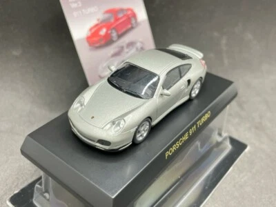Coche modelo diecast plateado Kyosho 1/64 Porsche collection3 911 Turbo 996 34H2 Foto 1 de 4