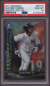 2017 Bowman Scouts' Top 100 BTP19 Gleyber Torres PSA 10 Gem Mint RC - Bild 1 von 1