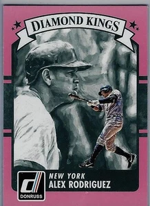 2016 Donruss Diamond Kings Rare Pink Border #19 Alex Rodriguez NM/MT Yankees! - Picture 1 of 3